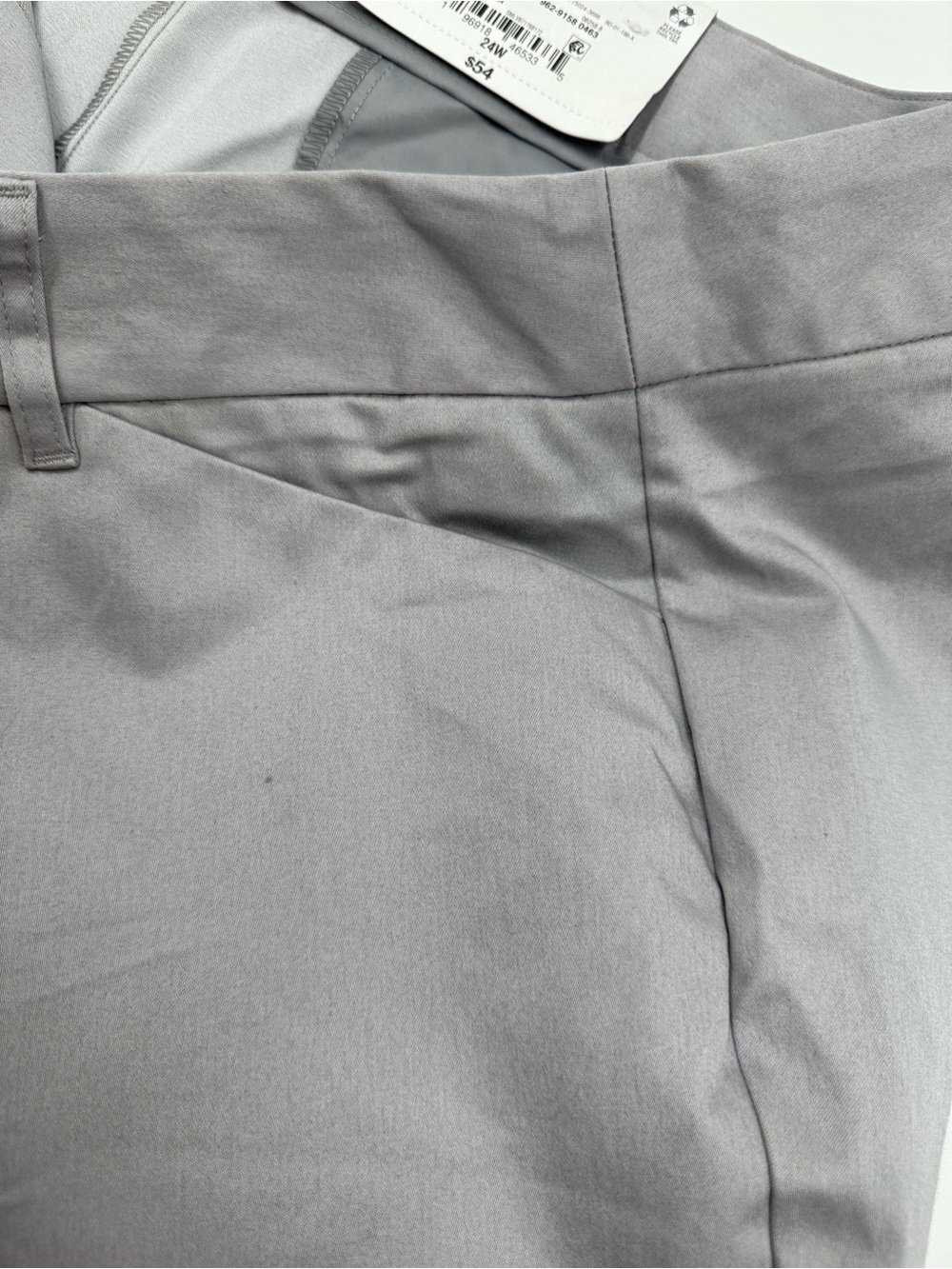 NWT Liz Claiborne Classic Light Gray Straight-Leg Dress Pants Size 24W - Picture 4 of 8